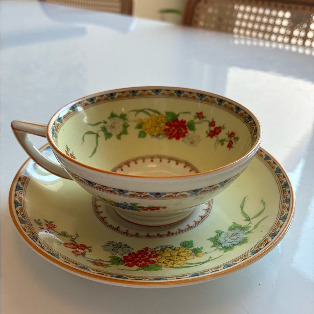 Staffordshire England Tea Cup and Saucer Set